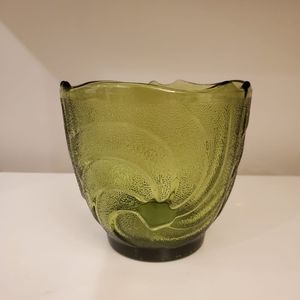 E.O. Brody Swirl Green Glass Mid Century Modern